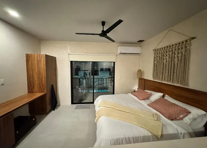 Jungle Loft With Pool And Rooftop Near And Cenotes And Dowtown! Fast Wifi! Perfect For Expats Apartment *